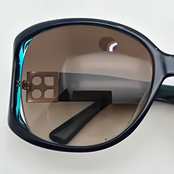 Kate Spade Skylar Deep Teal Frame Brown Gradient Lens Semi Rimless Sunglasses